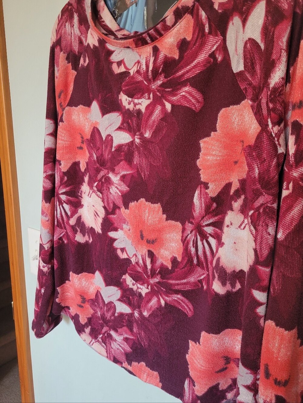 St. John's Bay Women's Maroon and Pink Active Sweater